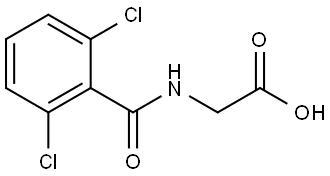 (2,6-dichlorobenzoyl)glycine 结构式