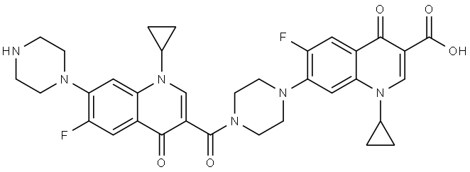 环丙沙星杂质2 结构式