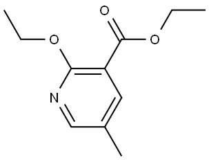 Ethyl 2-ethoxy-5-methyl-3-pyridinecarboxylate Struktur