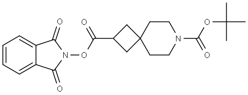 7-(tert-butyl) 2-(1,3-dioxoisoindolin-2-yl) 7-azaspiro[3.5]nonane-2,7-dicarboxylate Struktur