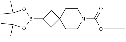 tert-butyl 2-(4,4,5,5-tetramethyl-1,3,2-dioxaborolan-2-yl)-7-azaspiro[3.5]nonane-7-carboxylate 结构式