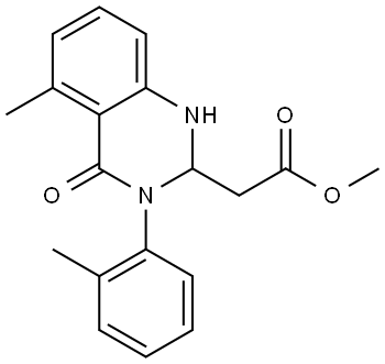 methyl 2-(1,2,3,4-tetrahydro-5-methyl-4-oxo-3-o-tolylquinazolin-2-yl)acetate Structure