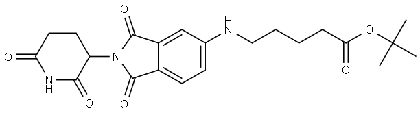 Thalidomide-5-NH-C4-COO(t-Bu) 化学構造式