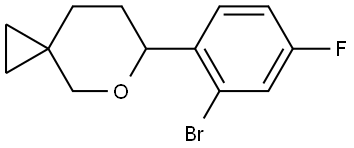 6-(2-bromo-4-fluorophenyl)-5-oxaspiro[2.5]octane Structure