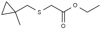 ethyl 2-(((1-methylcyclopropyl)methyl)thio)acetate Structure