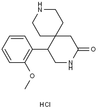 5-(2-methoxyphenyl)-3,9-diazaspiro[5.5]undecan-2-one hydrochloride 结构式