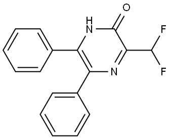 3-(difluoromethyl)-5,6-diphenylpyrazin-2-ol Struktur