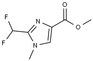 methyl 2-(difluoromethyl)-1-methyl-1H-imidazole-4-carboxylate 化学構造式