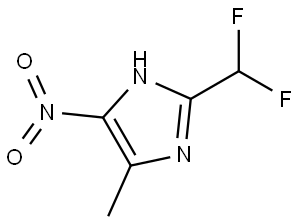2-(difluoromethyl)-5-methyl-4-nitro-1H-imidazole Struktur