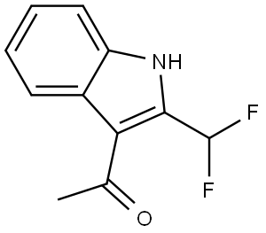 1-(2-(二氟甲基)-1H-吲哚-3-基)乙烷-1-酮, 2413572-86-6, 结构式
