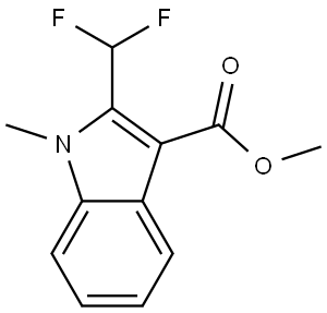 methyl 2-(difluoromethyl)-1-methyl-1H-indole-3-carboxylate 化学構造式