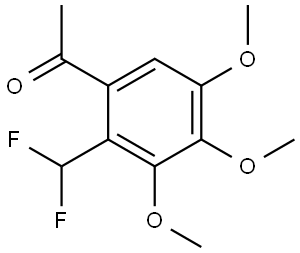 1-(2-(difluoromethyl)-3,4,5-trimethoxyphenyl)ethan-1-one Struktur
