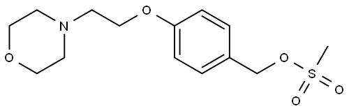 Benzenemethanol, 4-[2-(4-morpholinyl)ethoxy]-, 1-methanesulfonate Struktur