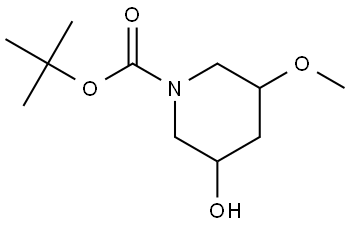 tert-butyl 3-hydroxy-5-methoxypiperidine-1-carboxylate Structure