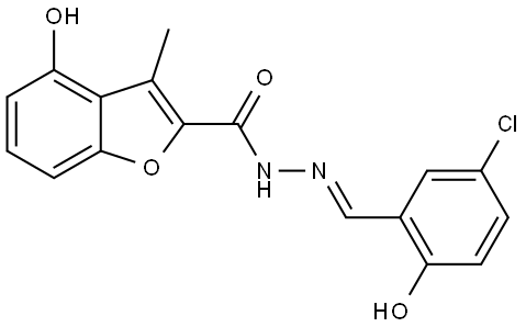 4-Hydroxy-3-methyl-2-benzofurancarboxylic acid (2E)-2-[(5-chloro-2-hydroxyphenyl... Structure