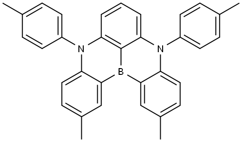 2,12-dimethyl-5,9-di-p-tolyl-5,9-dihydro-5,9-diaza-13b-boranaphtho[3,2,1-de]anthracene Structure