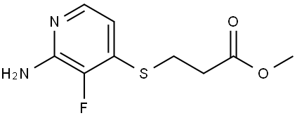methyl 3-((2-amino-3-fluoropyridin-4-yl)thio)propanoate Structure