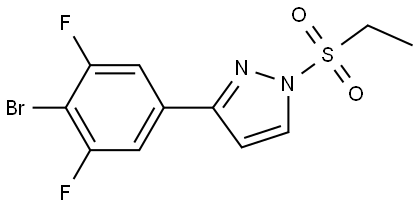 3-(4-Bromo-3,5-difluorophenyl)-1-(ethylsulfonyl)-1H-pyrazole|