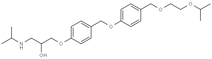 2-Propanol, 1-[4-[[4-[[2-(1-methylethoxy)ethoxy]methyl]phenoxy]methyl]phenoxy]-3-[(1-methylethyl)amino]- 结构式