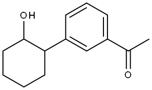 1-[3-(2-Hydroxycyclohexyl)phenyl]ethanone 结构式