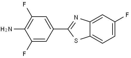 2,6-Difluoro-4-(5-fluoro-2-benzothiazolyl)benzenamine Structure