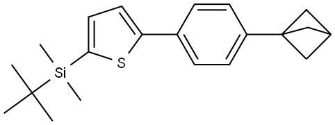 2-(4-Bicyclo[1.1.1]pent-1-ylphenyl)-5-[(1,1-dimethylethyl)dimethylsilyl]thiophen… Structure