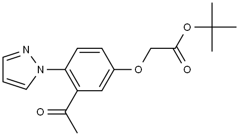 tert-Butyl 2-(3-acetyl-4-(1H-pyrazol-1-yl)phenoxy)acetate Structure