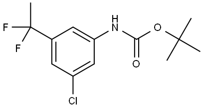 tert-butyl (3-chloro-5-(1,1-difluoroethyl)phenyl)carbamate Structure