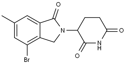 3-(4-bromo-6-methyl-1-oxoisoindolin-2-yl)piperidine-2,6-dione Structure