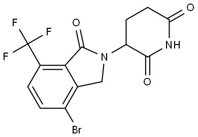 3-(4-bromo-1-oxo-7-(trifluoromethyl)isoindolin-2-yl)piperidine-2,6-dione Structure
