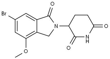 3-(6-bromo-4-methoxy-1-oxoisoindolin-2-yl)piperidine-2,6-dione,2438238-47-0,结构式