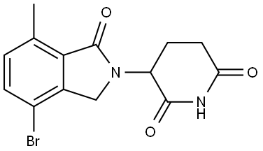 3-(4-bromo-7-methyl-1-oxoisoindolin-2-yl)piperidine-2,6-dione Struktur
