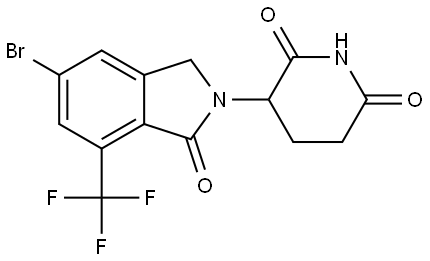 3-(5-bromo-1-oxo-7-(trifluoromethyl)isoindolin-2-yl)piperidine-2,6-dione 结构式
