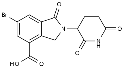 6-bromo-2-(2,6-dioxopiperidin-3-yl)-1-oxoisoindoline-4-carboxylic acid Struktur