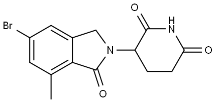 3-(5-bromo-7-methyl-1-oxoisoindolin-2-yl)piperidine-2,6-dione Struktur