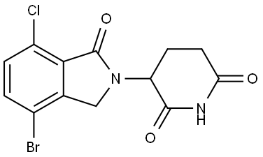 3-(4-bromo-7-chloro-1-oxoisoindolin-2-yl)piperidine-2,6-dione Struktur