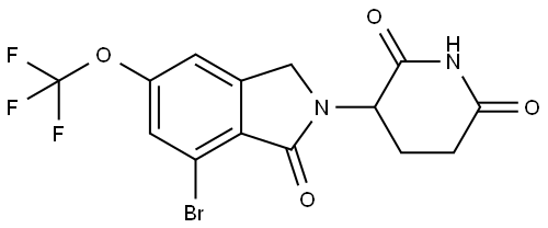 3-(7-bromo-1-oxo-5-(trifluoromethoxy)isoindolin-2-yl)piperidine-2,6-dione Struktur