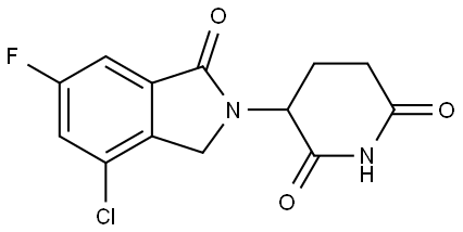 3-(4-chloro-6-fluoro-1-oxoisoindolin-2-yl)piperidine-2,6-dione Structure