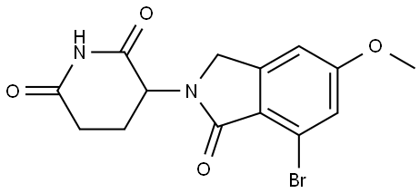 3-(7-bromo-5-methoxy-1-oxoisoindolin-2-yl)piperidine-2,6-dione 结构式