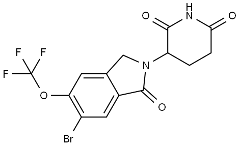 3-(6-bromo-1-oxo-5-(trifluoromethoxy)isoindolin-2-yl)piperidine-2,6-dione Structure