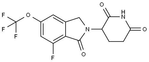 3-(7-fluoro-1-oxo-5-(trifluoromethoxy)isoindolin-2-yl)piperidine-2,6-dione 结构式