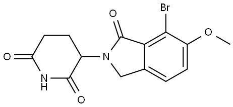 3-(7-bromo-6-methoxy-1-oxoisoindolin-2-yl)piperidine-2,6-dione Structure