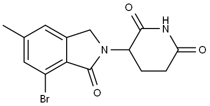 3-(7-bromo-5-methyl-1-oxoisoindolin-2-yl)piperidine-2,6-dione Struktur
