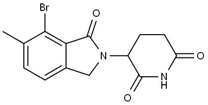 3-(7-bromo-6-methyl-1-oxoisoindolin-2-yl)piperidine-2,6-dione Struktur