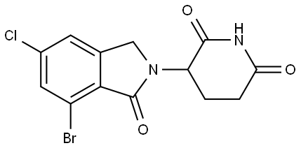 3-(7-bromo-5-chloro-1-oxoisoindolin-2-yl)piperidine-2,6-dione Structure