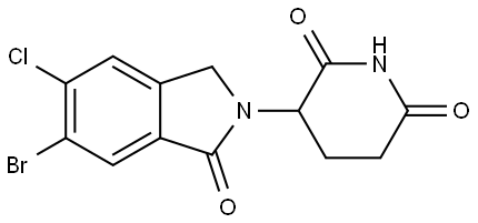 3-(6-bromo-5-chloro-1-oxoisoindolin-2-yl)piperidine-2,6-dione Structure