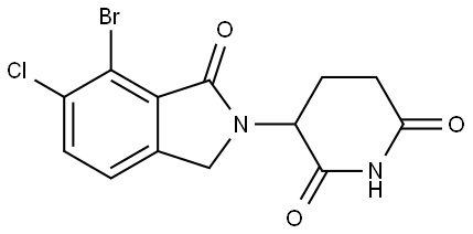 3-(7-bromo-6-chloro-1-oxoisoindolin-2-yl)piperidine-2,6-dione,2438242-89-6,结构式