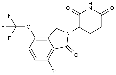 3-(7-bromo-1-oxo-4-(trifluoromethoxy)isoindolin-2-yl)piperidine-2,6-dione Structure