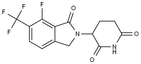 3-(7-fluoro-1-oxo-6-(trifluoromethyl)isoindolin-2-yl)piperidine-2,6-dione,2438243-19-5,结构式