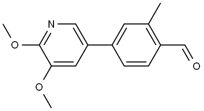 4-(5,6-Dimethoxy-3-pyridinyl)-2-methylbenzaldehyde 结构式